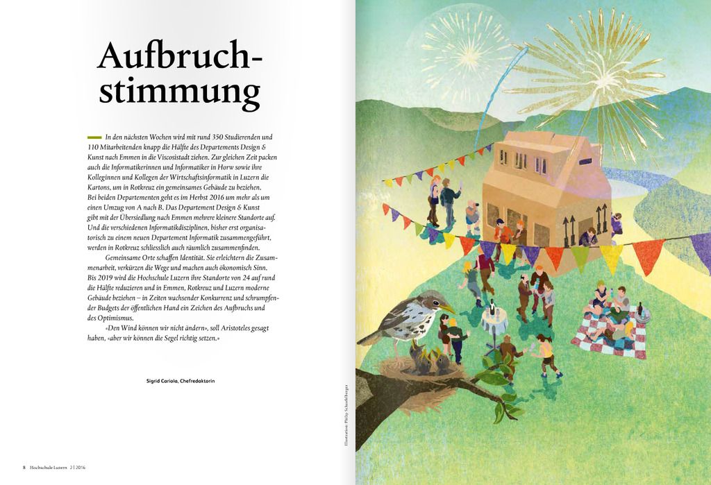 Hochschule Luzern – Das Magazin, illustration by Philip Schaufelberger
