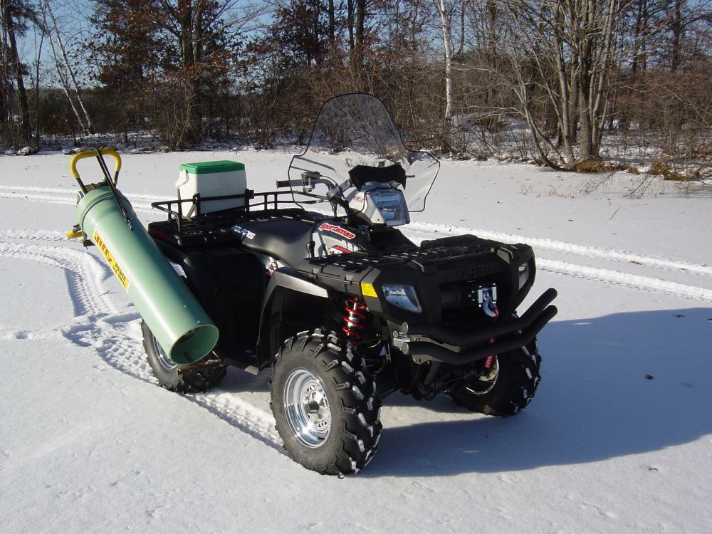 atv ice fishing setup