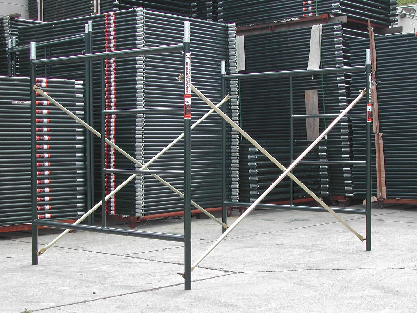3 Scaffolding Masonry Frame Set 5' X 5'X 7' Drop Locks Cross Braces