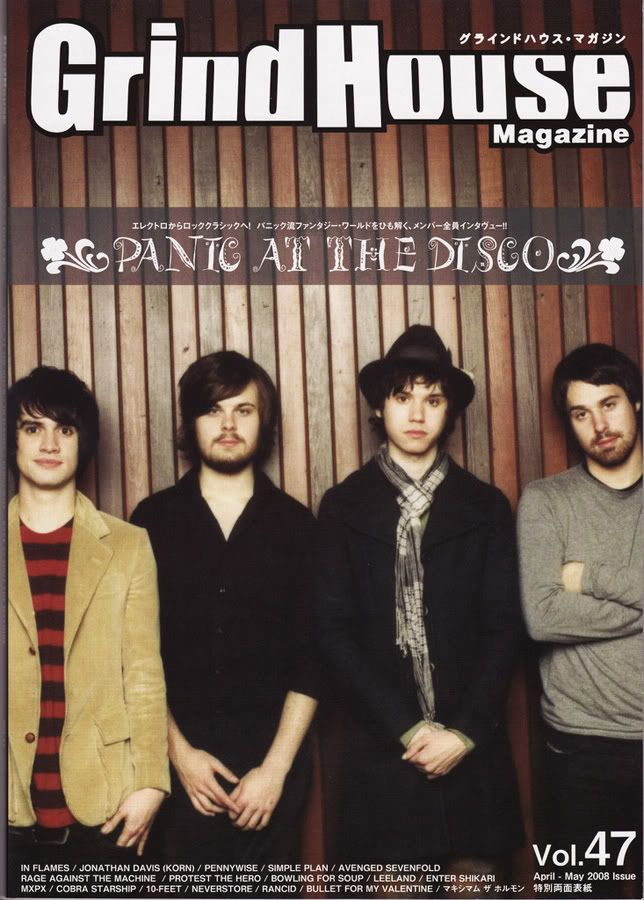 patdfantr/Panic at the Disco/Dergiler/Grindhouse Magazine April-May 2008