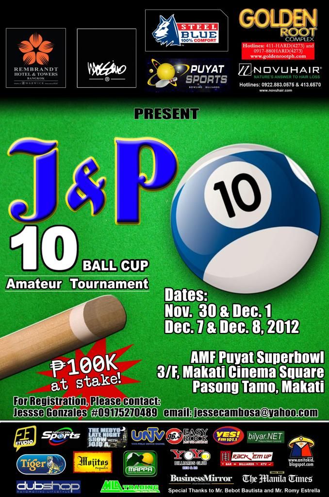 J&P 10-Ball Cup Billiards Event