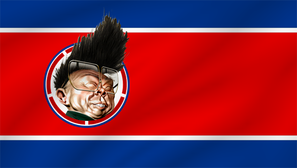 the north korean flag. hairstyles North Korean