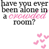 alone in a crowded room