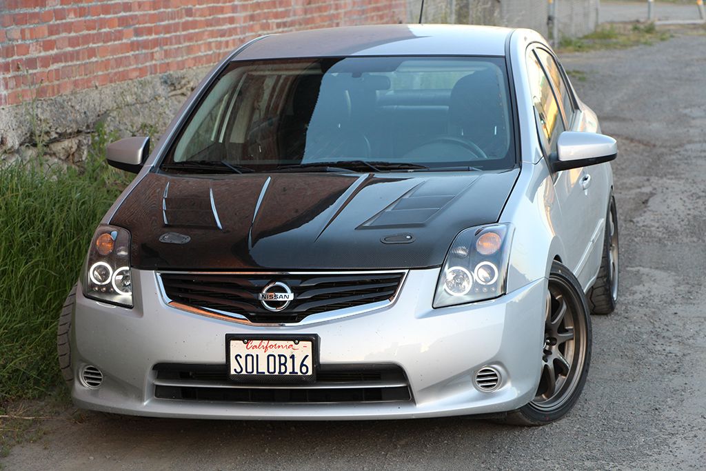 Nissan sentra se-r spec v carbon fiber hood #2