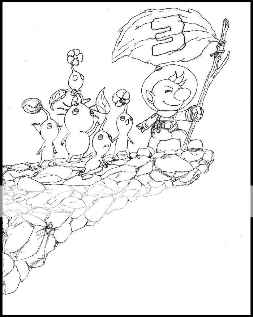 Pikmin 3 Colouring Pages Page 2 Sketch Coloring Page