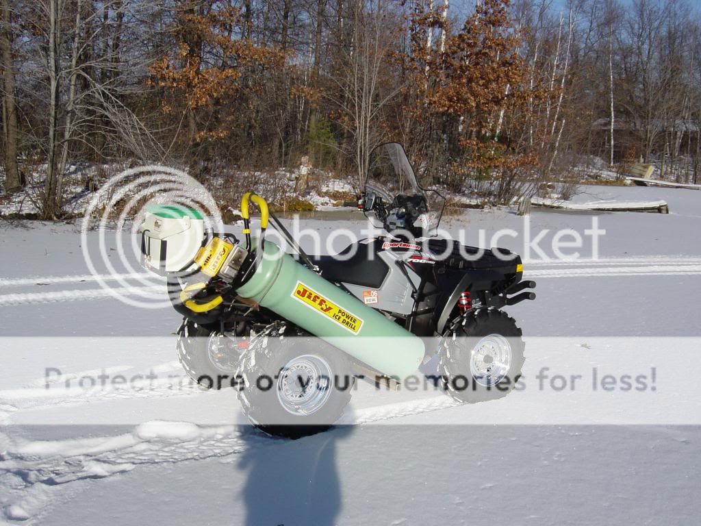atv ice fishing setup