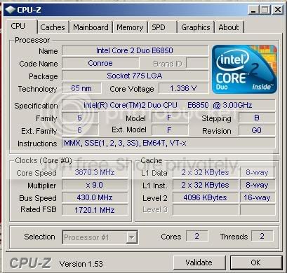 Intel Core 2 Duo E6850 Overclock | Overclock.net