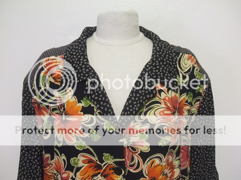 Carole Little Floral Artsy SS Rayon Shirt Top Sz 24W